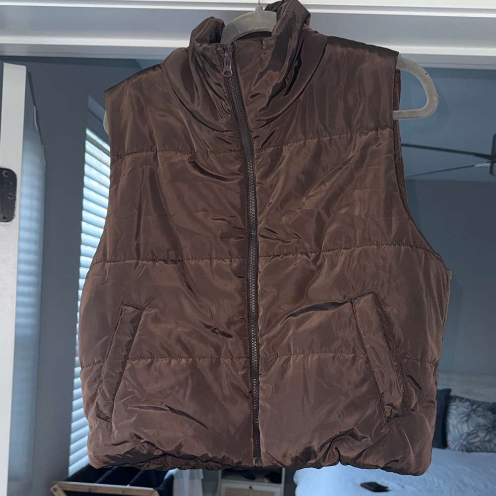 Brown Puffer Vest